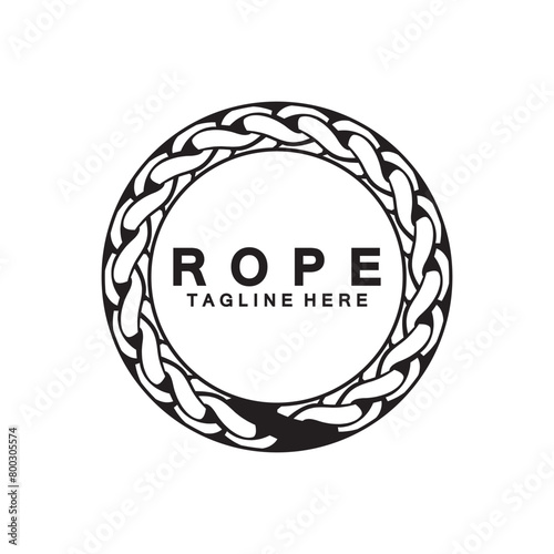 Round circle rope icon symbol Vector isolated on white background.