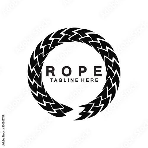 Round circle rope icon symbol Vector isolated on white background.