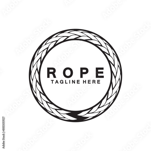 Round circle rope icon symbol Vector isolated on white background.