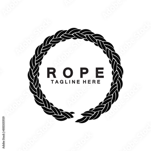 Round circle rope icon symbol Vector isolated on white background.