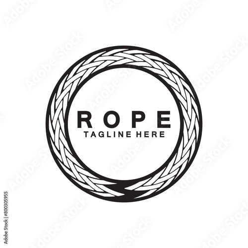 Round circle rope icon symbol Vector isolated on white background.