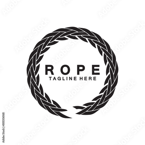 Round circle rope icon symbol Vector isolated on white background.