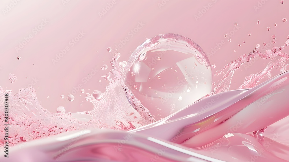 Illustration of a ball-shaped liquid background for a cosmetic product scene. Illustration of a ball-shaped liquid background for a cosmetic product scene.
