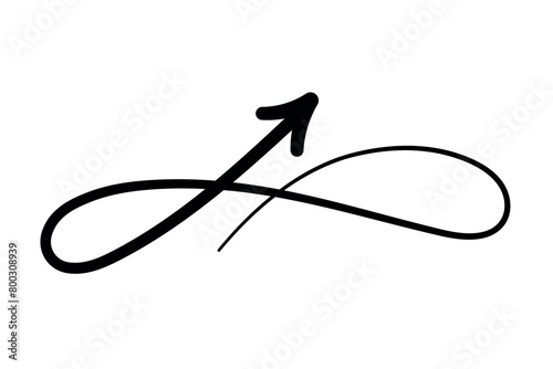 Arrow Calligraphy Style Infinite Shape