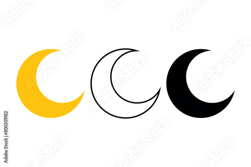 Crescent Moon Multiple Styles