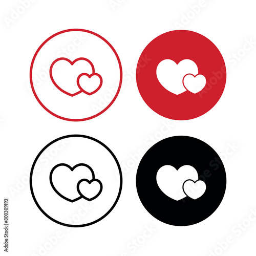 Double Hearts Circles Set