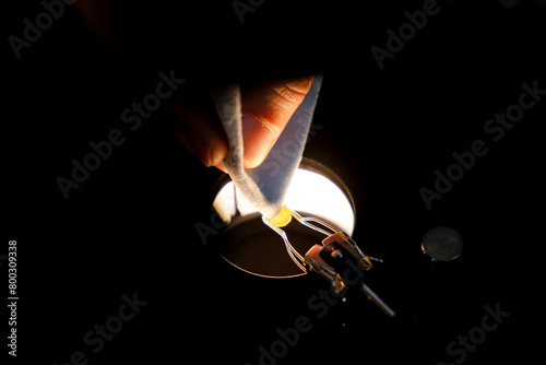 Quality check gemstones , jeweler checking quality gems