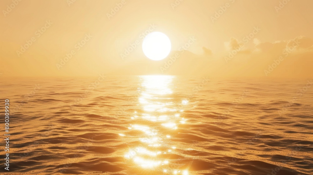 sun above the beautiful sea