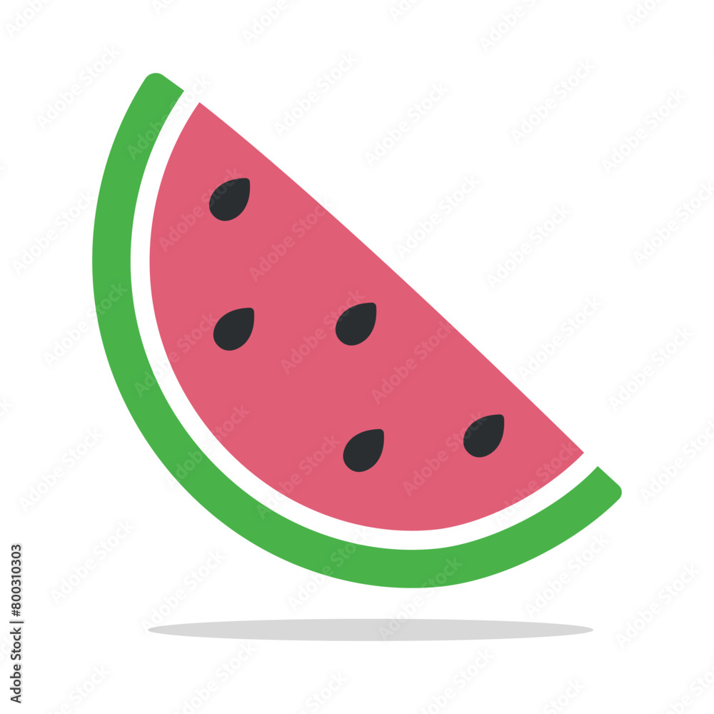 Watermelon Slice Hand Drawn Shape Watermelon Slice Hand Drawn Shape