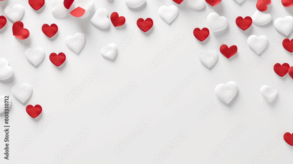 Background of Valentine's Day, isolated on a white background