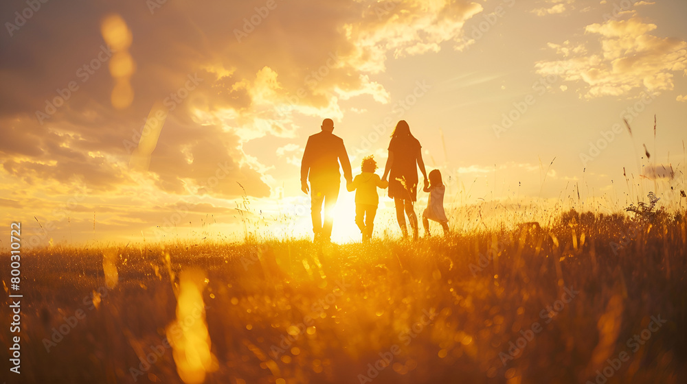 Family, Love, Happiness, Joy, Sunset, Meadow, Outdoors, Nature, Bonding, Togetherness, Parents, Child, Son, Father, Mother, Parenthood, Quality Time, Mental Health, Well-being, Lifestyle, Happiness Co