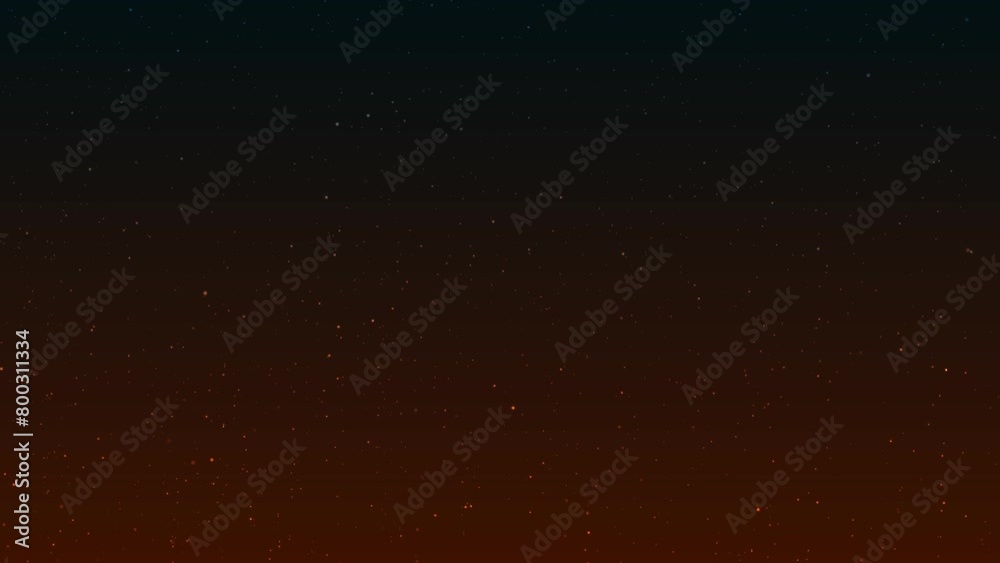 Flying glowing particles on a dark background, seamless loop animation Flying glowing particles on a dark background, seamless loop animation