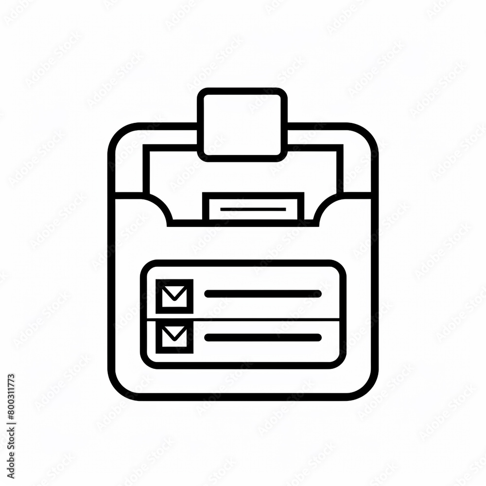 Outline icon for filing and inventory work. Simple and minimal design. Outline icon for filing and inventory work. Simple and minimal design.