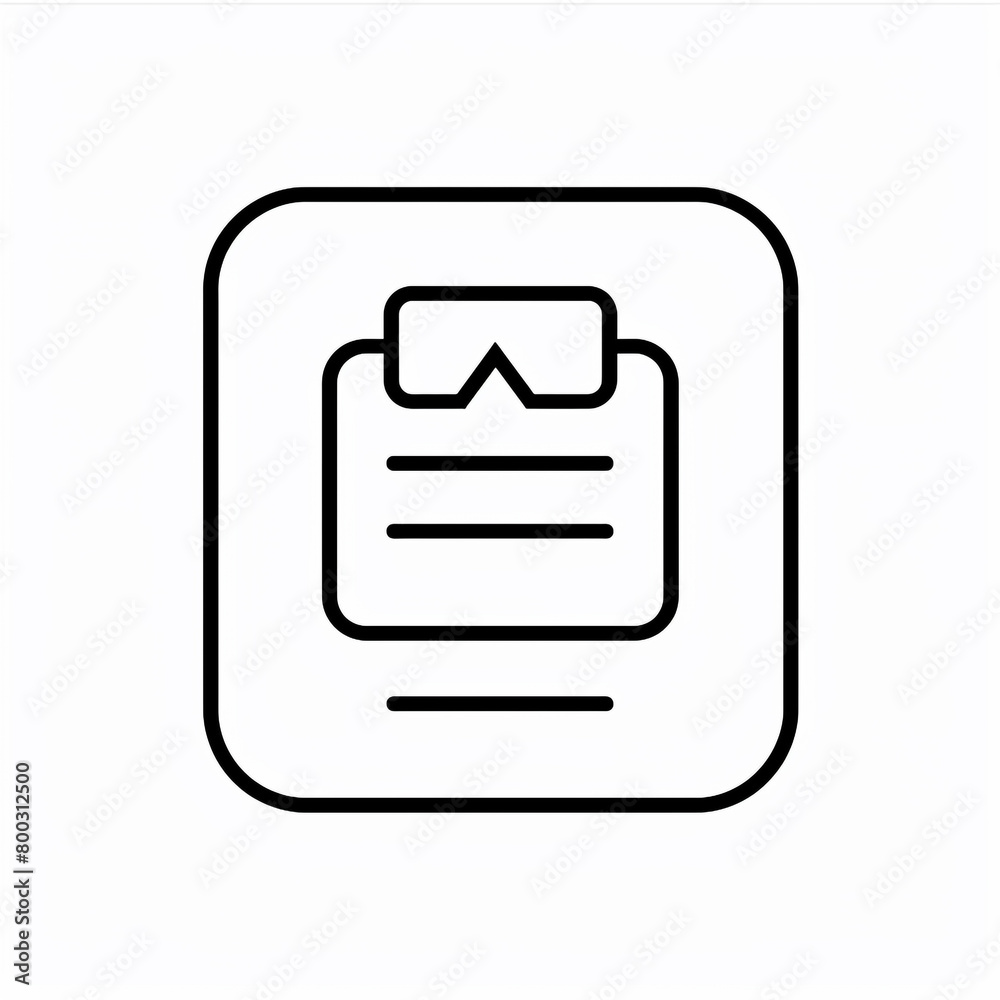 Outline icon for filing and inventory work. Simple and minimal design.