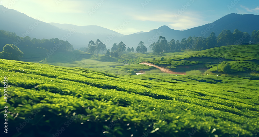 vineyard in the morning,vineyard in the mountains,Tea plantations summer fields