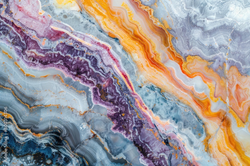 Fototapeta premium Closeup surface art tone abstract marble pattern at colorful marble stone wall texture background