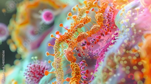 Captivating Microscopic Bacterial Colony Formations in Vibrant Hues and Dynamic Structures © Holly