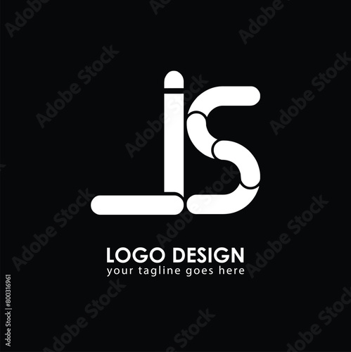 JS JS Logo Design, Creative Minimal Letter JS JS Monogram