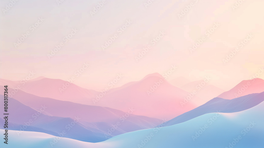 Obraz premium Pastel Peaks: A Tranquil Dawn