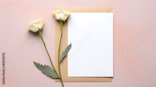 Digital flower blank card decoration abstract graphic poster web page PPT background