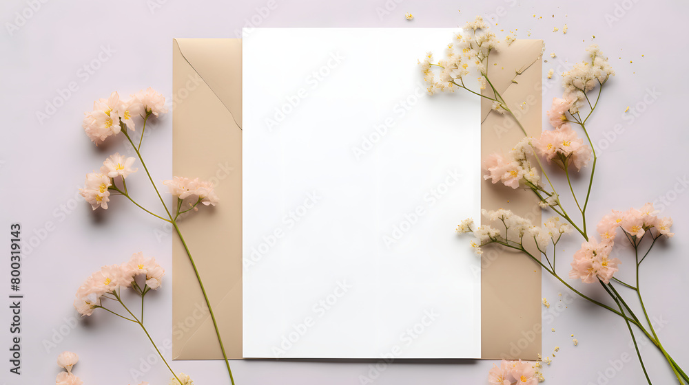 Digital flower blank card decoration abstract graphic poster web page PPT background