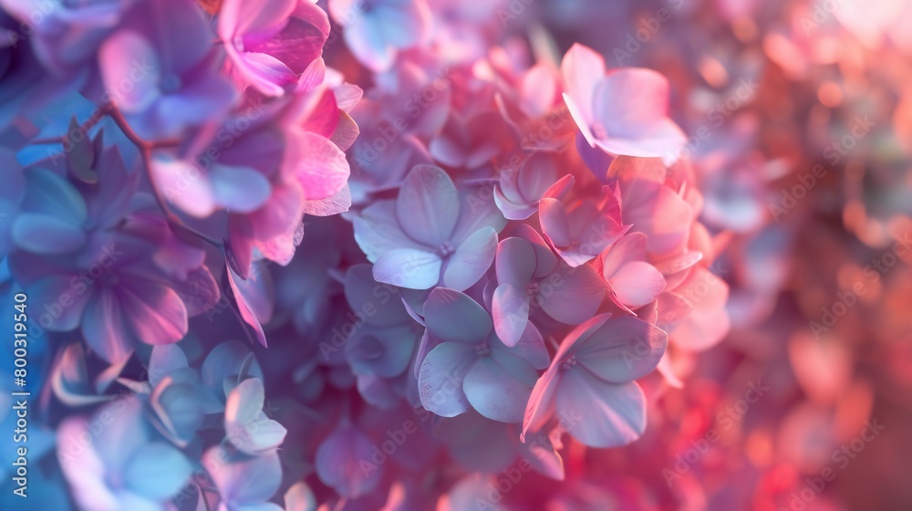Hot and Cold Mirage: Graceful wildflower mophead hydrangea dazzles with a captivating mirage of hot and cold. Hot and Cold Mirage: Graceful wildflower mophead hydrangea dazzles with a captivating mirage of hot and cold.