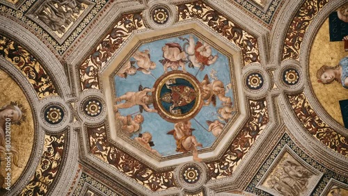 Ceiling of the Sistine Chapel in Rome photo
