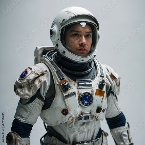 astronaut in uniform on white © Deanmon
