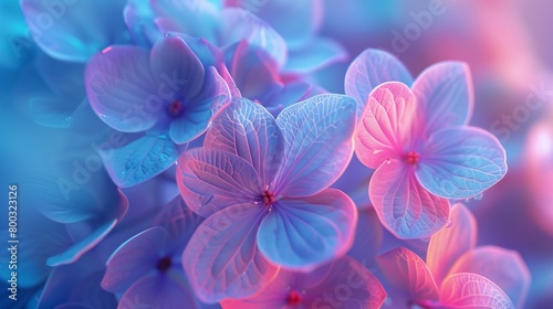 Radiant Wildflower Glow  Wavy wildflower mophead hydrangea emits radiant neon energy.