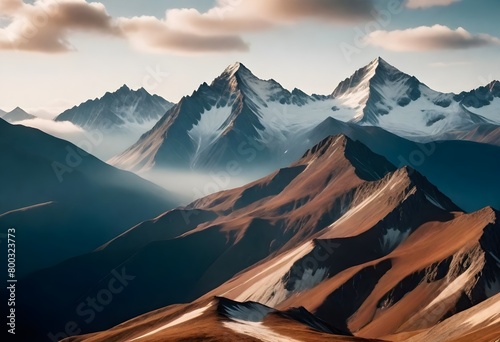 Majestic mountain scenery wallpaper background © 月 明