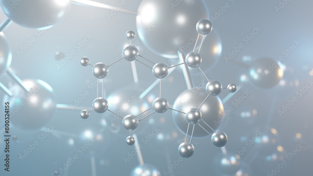 saccharin molecular structure, 3d model molecule, artificial sweetener e954, structural chemical formula view from a microscope saccharin molecular structure, 3d model molecule, artificial sweetener e954, structural chemical formula view from a microscope
