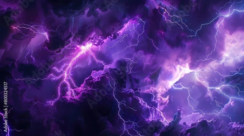 stream of dark purple lightning strikes, half vintage comic book pattern photo