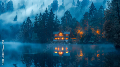 Family lake cabin