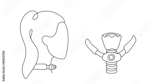 Woman. Tracheostomy
