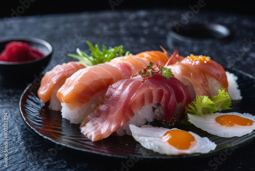 Food Photography of a Sushi Plate