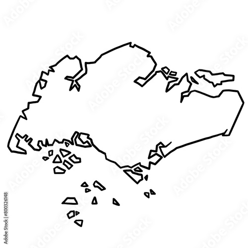 singapore map outline
