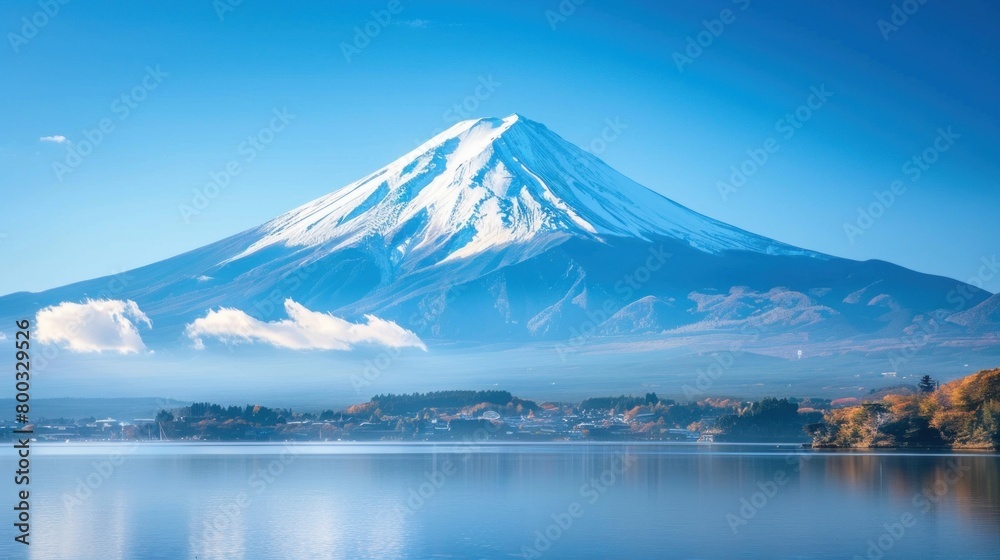 Fuji Mountain stands majestically as an iconic symbol of Japan's natural beauty and cultural significance. Fuji Mountain stands majestically as an iconic symbol of Japan's natural beauty and cultural significance.