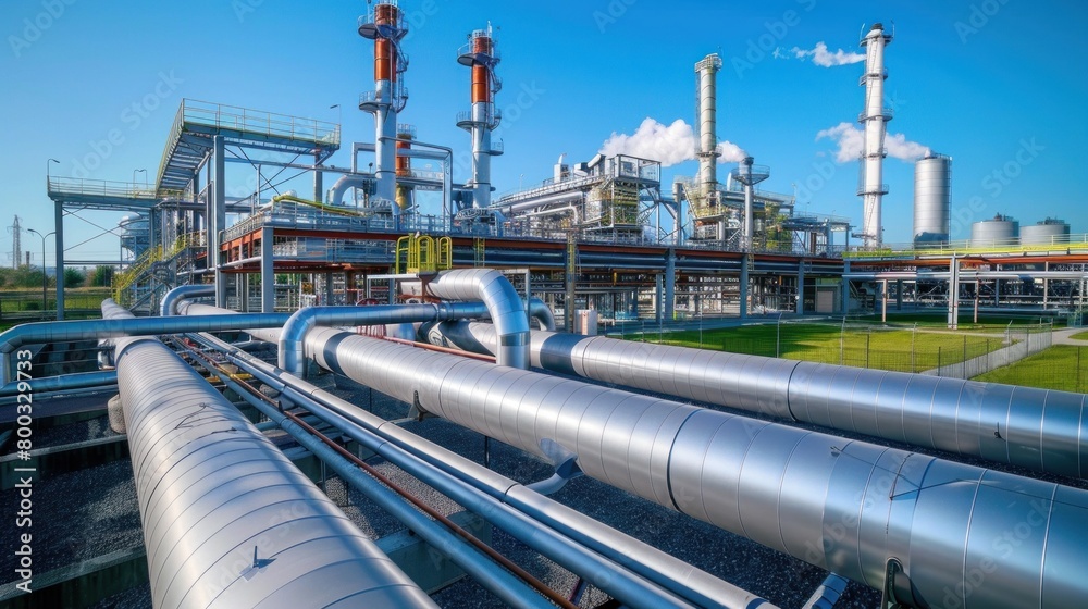 There's a gas power plant with gas pipelines.