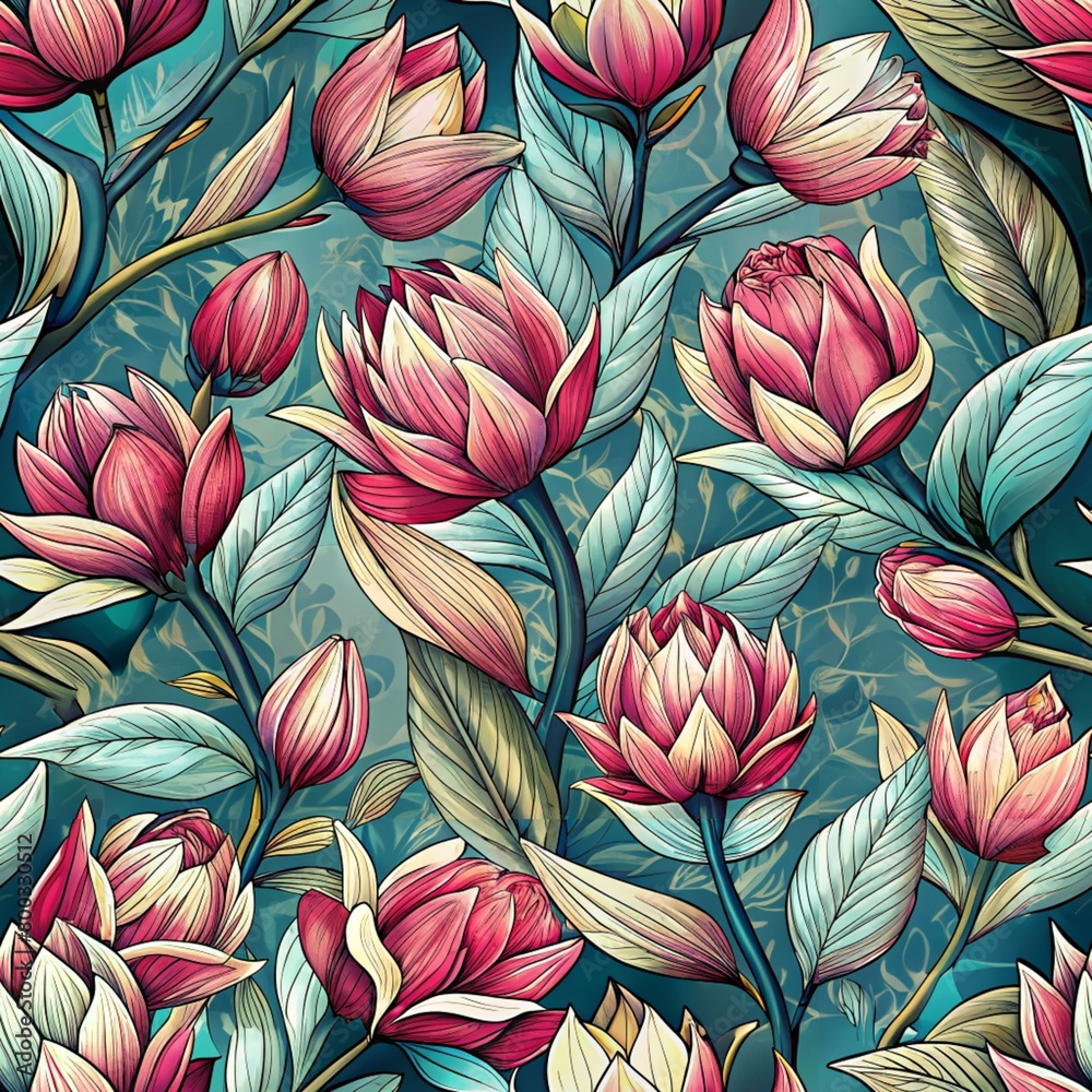 seamless floral pattern, seamless floral pattern,