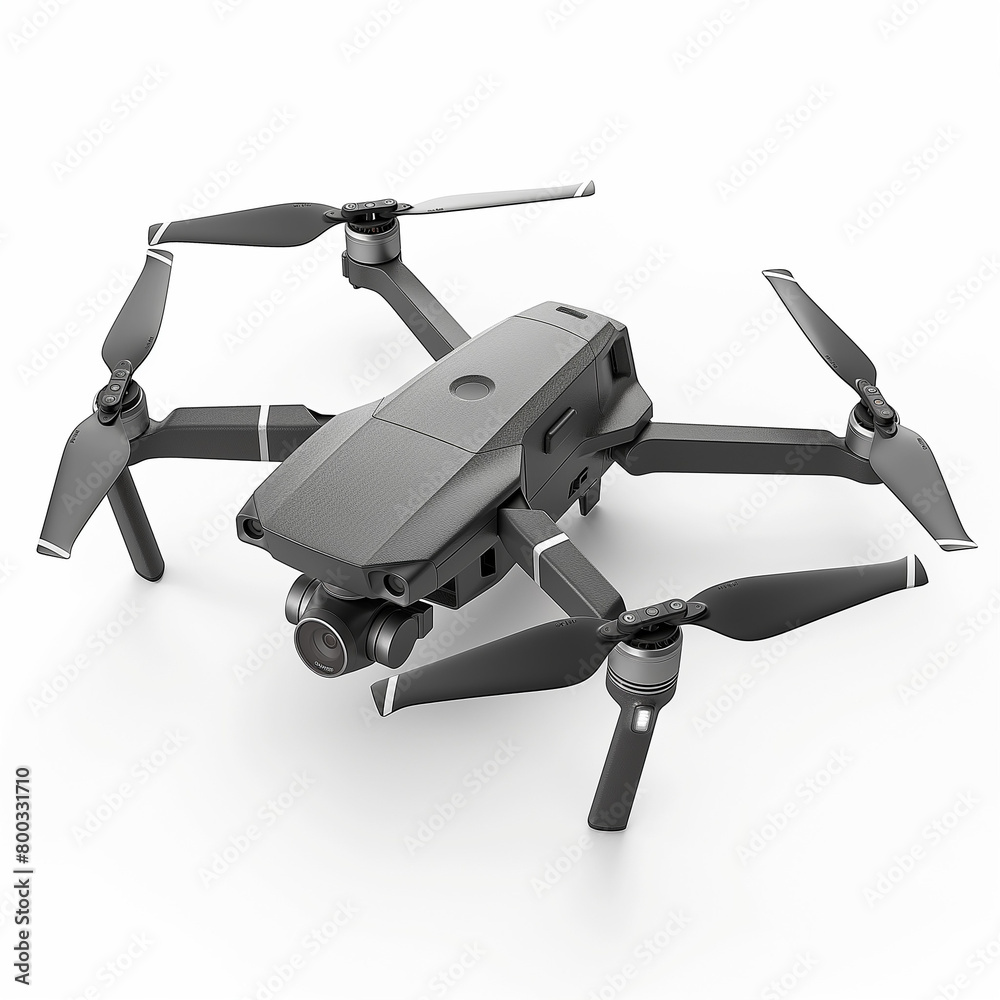 Black Drone camera isolated on white background Black Drone camera isolated on white background