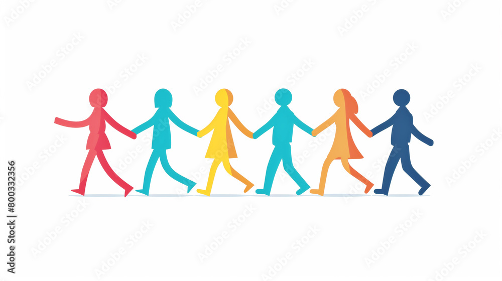 Teamwork concept. People who help and support their peers.
Teamwork concept. People who help and support their peers.