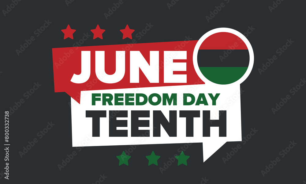 Juneteenth Independence Day. Freedom or Emancipation day. Annual american holiday, celebrated in June 19. African-American history and heritage. Poster, greeting card, banner and background. Vector Juneteenth Independence Day. Freedom or Emancipation day. Annual american holiday, celebrated in June 19. African-American history and heritage. Poster, greeting card, banner and background. Vector