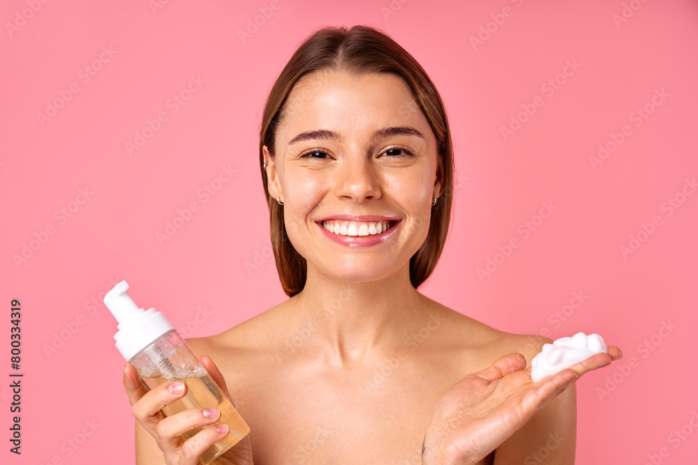 Cosmetology, beauty and spa treatment. Woman in lingerie on pink background. Cosmetology, beauty and spa treatment. Woman in lingerie on pink background.