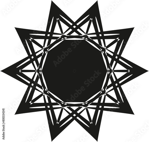 Abstract black geometric explosion vector