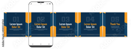 Set of LinkedIn carousel post, social media Instagram carousel post, modern and editable business carousel template design