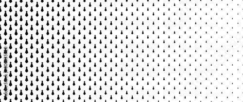 Blended  black cravat on white for pattern and background,  Father's day concept, Halftone effect.