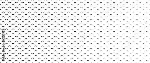 Blended  black moustache on white for pattern and background,  Father's day concept, Halftone effect.
