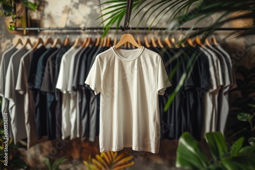 Wallpaper Mural clothes hanging on hangers in store Torontodigital.ca