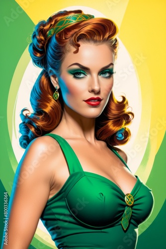 A Portrait Of Breathtakingly Gorgeous Pin-Up Girl. 
