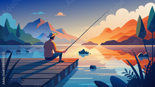 illustration of fishing